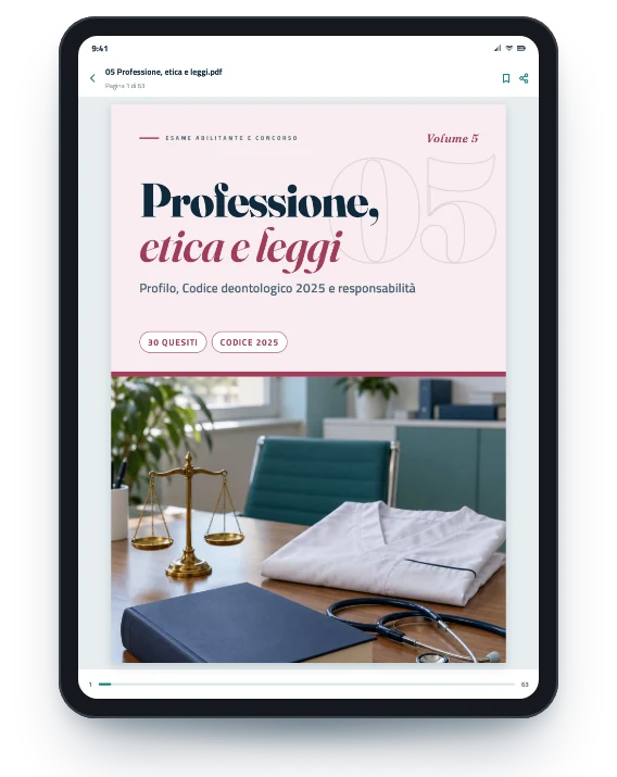Il PDF 5 aperto su tablet